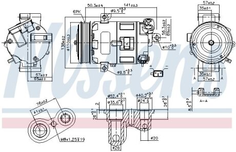 Компресор кондиціонера NISSENS 89400