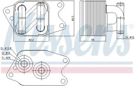 Радіатор охолодження мастила двигуна NISSENS 90733