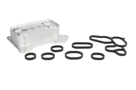 РАДИАТОР МАСЛА ДВИГ. (115x33x71, С ЭЛЕМЕНТАМИ МОНТАЖ. First Fit, С ПРОКЛАДКОЙ) ALFA ROMEO MITO CHEVROLET AVEO FIAT D NISSENS 90739