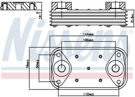 Масляный радиатор Citroen Jumper,Fiat Ducato,Iveco Daily III,Peugeot Boxer NISSENS 90889