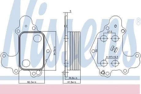Радіатор масляний NISSENS 90968