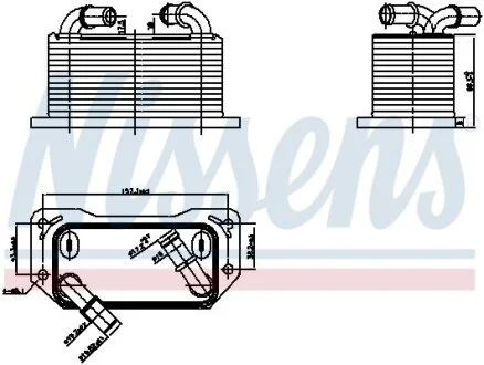 Охолоджувач оливи, моторна олива NISSENS 91237