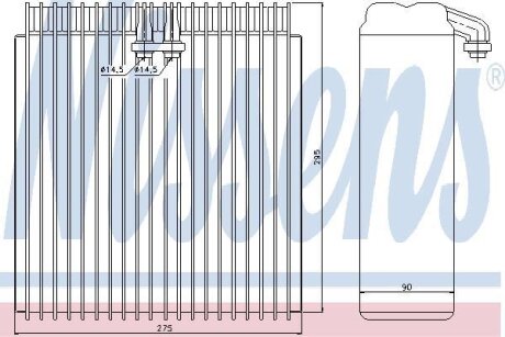 Випаровувач, кондиціонер NISSENS 92107