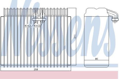 Випаровувач, кондиціонер NISSENS 92171
