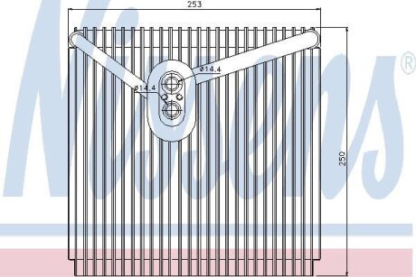 Испаритель радиатора кондиционера NISSENS 92267