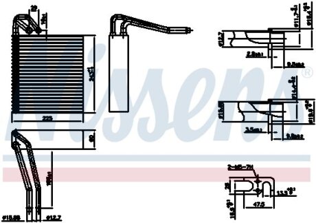 Випаровувач, кондиціонер NISSENS 92331