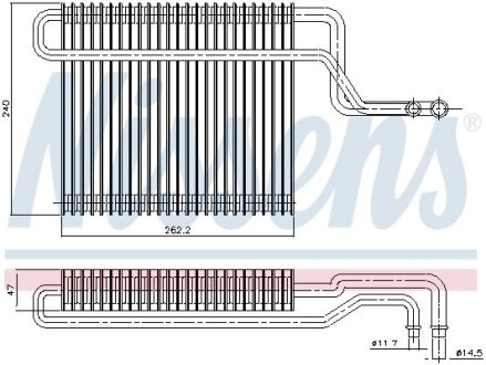 Випаровувач, кондиціонер NISSENS 92347