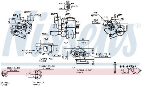 Турбина VOLKSWAGEN LT (2D) (96-) 2.5 TDi NISSENS 93027
