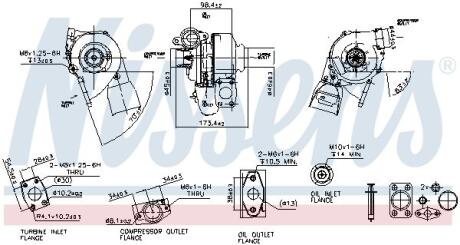 FORD турбіна C-Max, Fiesta, Focus, Fusion 1.6TDCi 02-, Citroen Berlingo, Peugeot 1.6HDi NISSENS 93037
