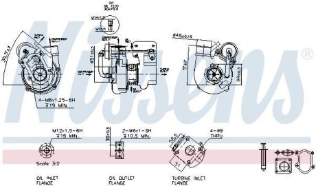Турбина FIAT DUCATO (230) (94-) 2.8 JTD NISSENS 93041