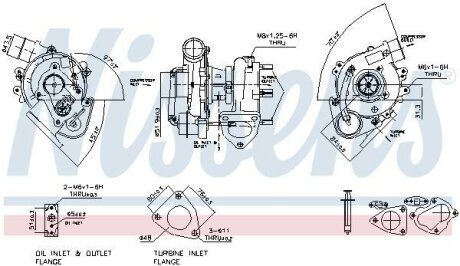 Турбина TOYOTA HI-LUX VII (AN10, AN20) (05-) 2.5 TD NISSENS 93067