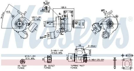 Турбина ALFA ROMEO 147 (937) (00-) 1.9 JTD NISSENS 93104
