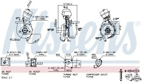 Турбина ALFA ROMEO MITO (955) (08-) 1.3 JTDM NISSENS 93110