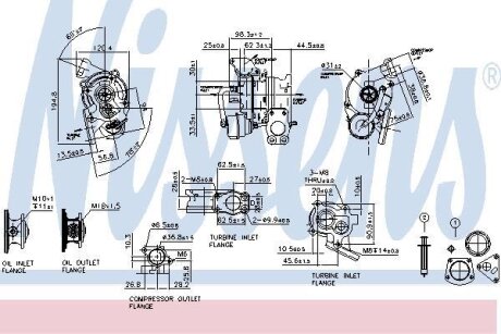Турбина FORD FIESTA VI (CB1) (08-) 1.4 TDCi NISSENS 93132