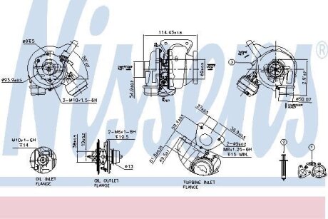 Турбина VOLVO XC 70 (00-) 2.4 D NISSENS 93159