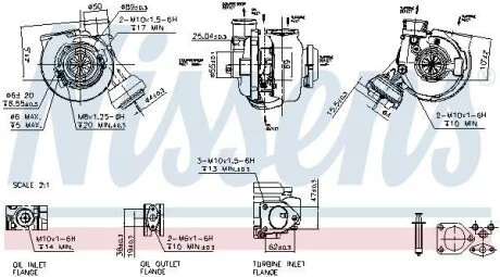 Турбина BMW 5 E39 (95-) 530 d NISSENS 93177