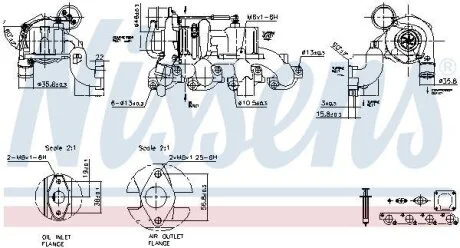 Турбина FORD MONDEO III (GE) (00-) 2.0 TDCi NISSENS 93204