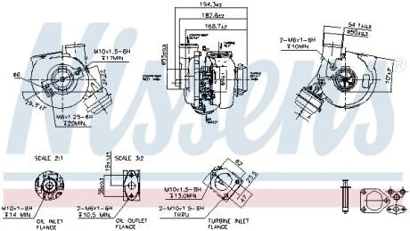 Турбина BMW 3 E46 (98-) 330d NISSENS 93249