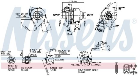 Турбина PEUGEOT 307 (3) (00-) 1.6 HDI NISSENS 93257