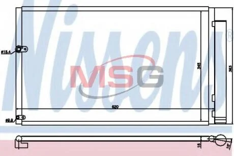 Конденсер кондиціонера NISSENS 940047