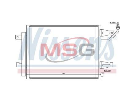MITSUBISHI Радіатор кондиціонера (конденсатор) Colt VI, Smart Forfour 04- NISSENS 940067