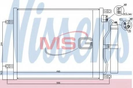 Конденсатор, кондиционер NISSENS 940070