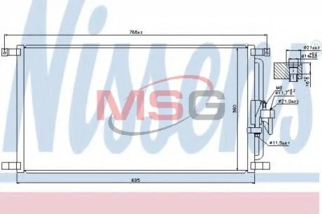 Конденсер кондиціонера NISSENS 940104
