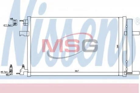 Радiатор кондицiонера NISSENS 940135