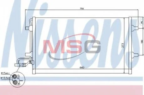 Радіатор кондиціонера NISSENS 940154