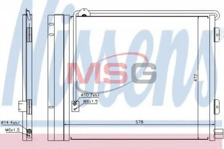 Конденсер кондиціонера NISSENS 940179