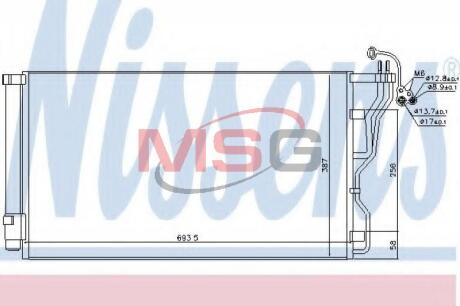 Конденсер кондиціонера NISSENS 940244