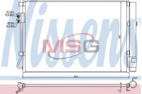 Конденсер кондиціонера NISSENS 940248