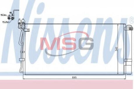 Конденсер кондиціонера NISSENS 940250