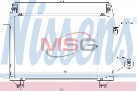 Фото 1 - конденсер кондиціонера NISSENS 940271 Конденсер кондиціонера NISSENS 940271 (фото 1)