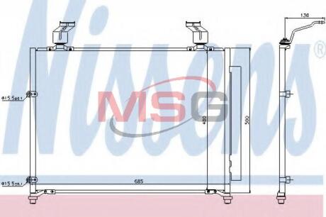 Конденсер кондиціонера NISSENS 940295