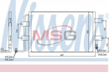 Конденсер кондиціонера NISSENS 940305