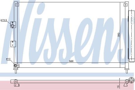 Конденсер кондиціонера NISSENS 940362