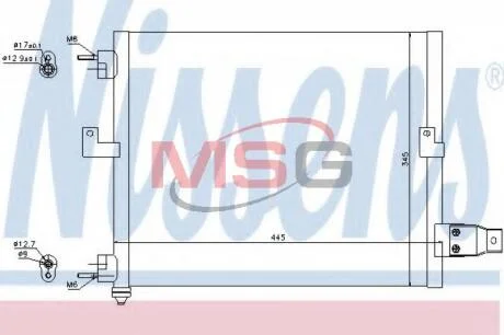 Конденсер кондиціонера NISSENS 94036