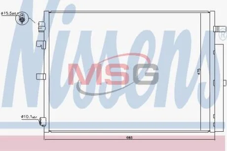 Радіатор кондиціонера NISSENS 940397