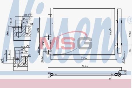 Конденсер кондиціонера NISSENS 940405