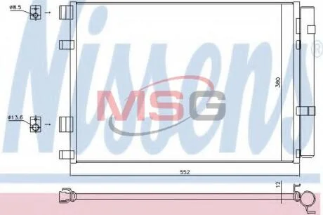 Конденсер кондиціонера NISSENS 940426