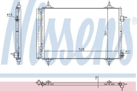 Радіатор кондиціонера NISSENS 940438