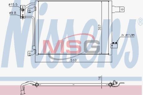 Радiатор кондицiонера NISSENS 940442