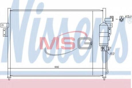 Конденсер NISSAN NAVARA/PATHFINDER 05- 3.0D NISSENS 940445