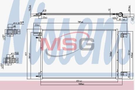 Радиатор кондиционера (Конденсор) NISSENS 940479