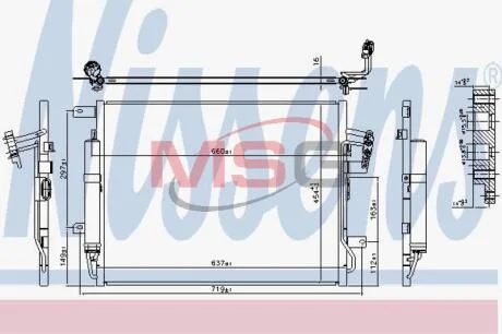 LAND ROVER Радіатор кондиціонера (конденсатор) з осушувачем RANGE ROVER III 3.6 D 06- NISSENS 940481