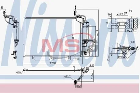 Конденсатор, кондиціонер NISSENS 940526