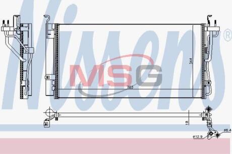 Конденсер HYUNDAI SONATA IV (EF) (98-) 2.0 i 16V NISSENS 940552