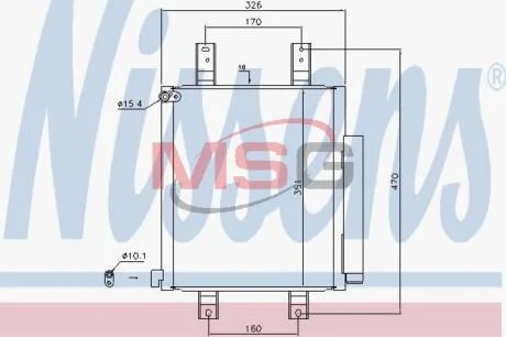 Радіатор кондиціонера NISSENS 940554