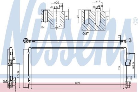 Радiатор кондицiонера NISSENS 940568